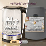 COSORI glass electric kettle interior with no plastic contact