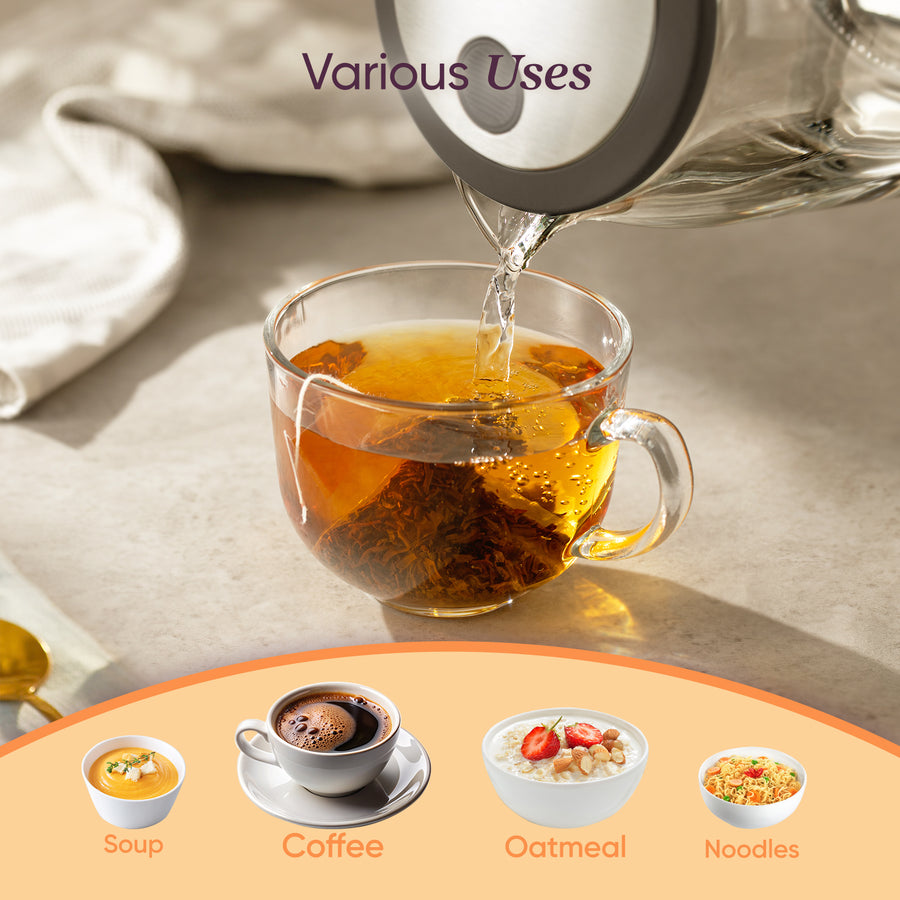 COSORI electric kettle for tea coffee oatmeal and noodles