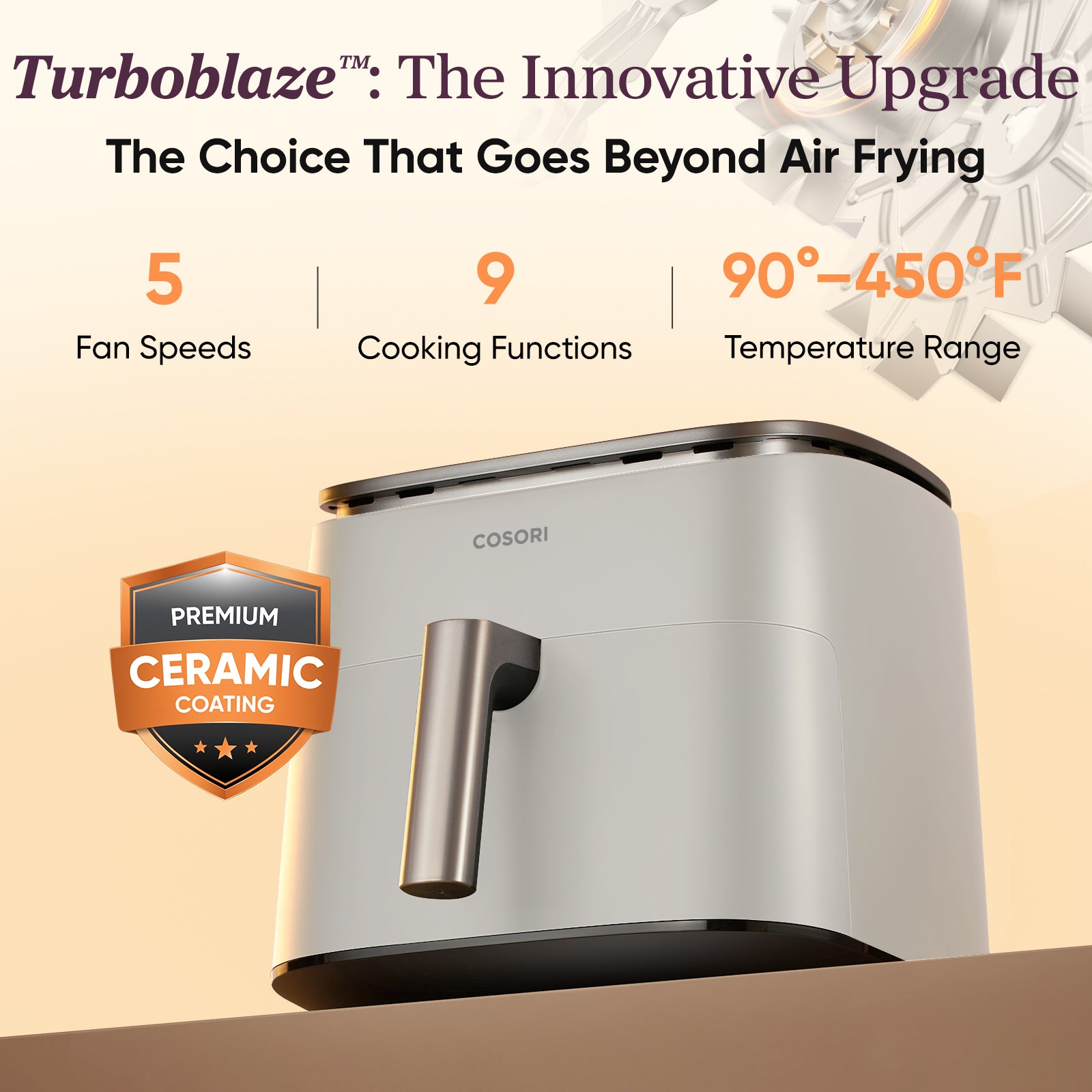 TurboBlaze™ 6.0-Quart Air Fryer - Light Gray – COSORI