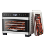 COSORI Premium Mini 5-tray food dehydrator with dried jerky inside