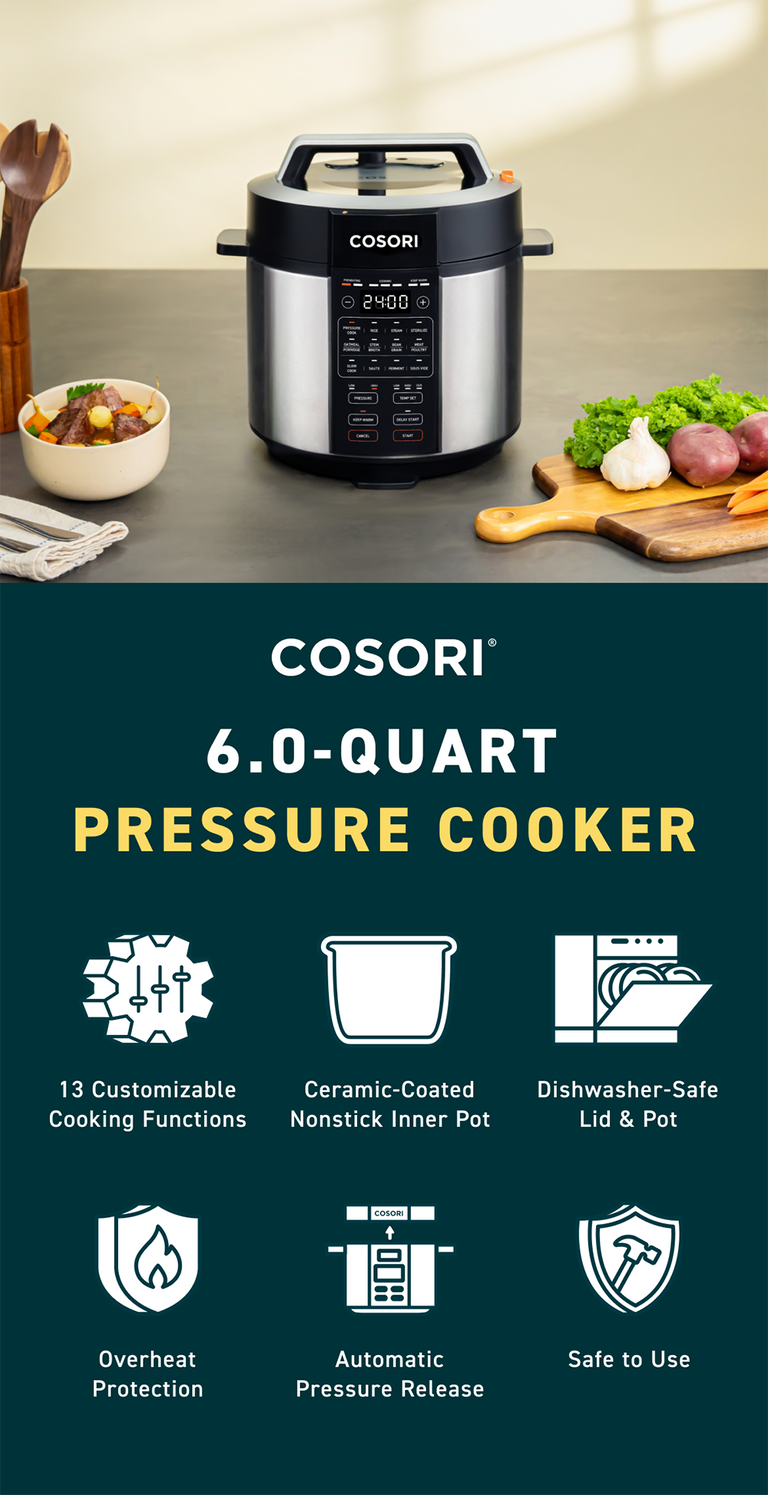 COSORI 5.0-Quart Rice Cooker with 9 Cooking Functions, Touch