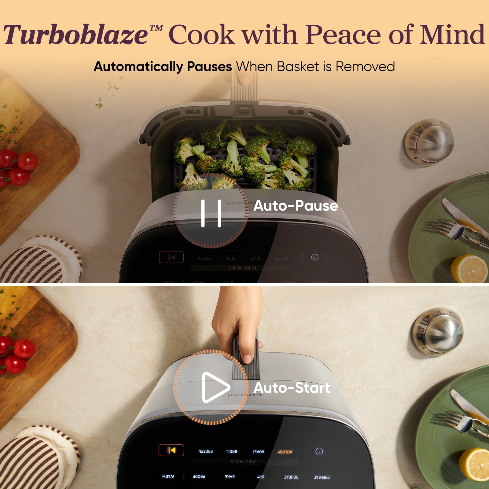 TurboBlaze™ 6.0-Quart Air Fryer - Light Gray – COSORI