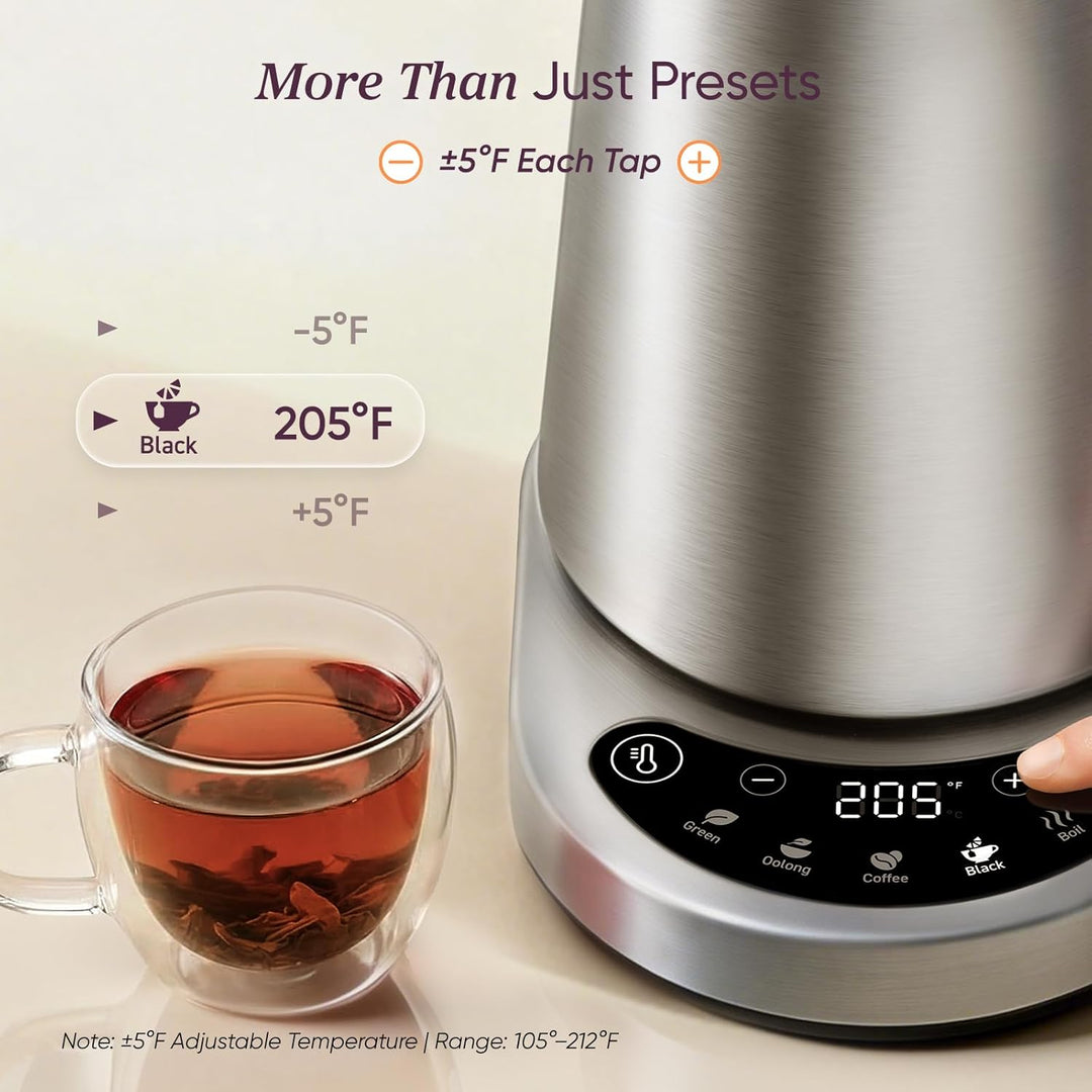 COSORI 1.7L Stainless Steel Kettle with Precision Control