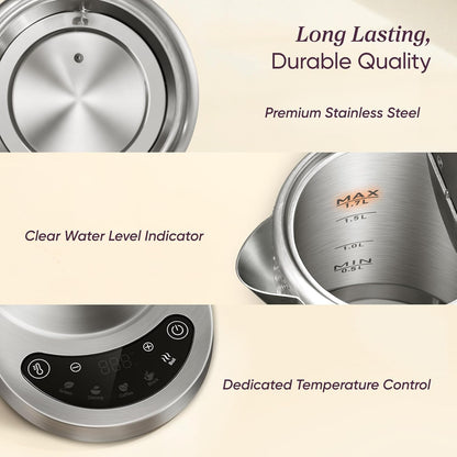 COSORI 1.7L Stainless Steel Kettle with Precision Control