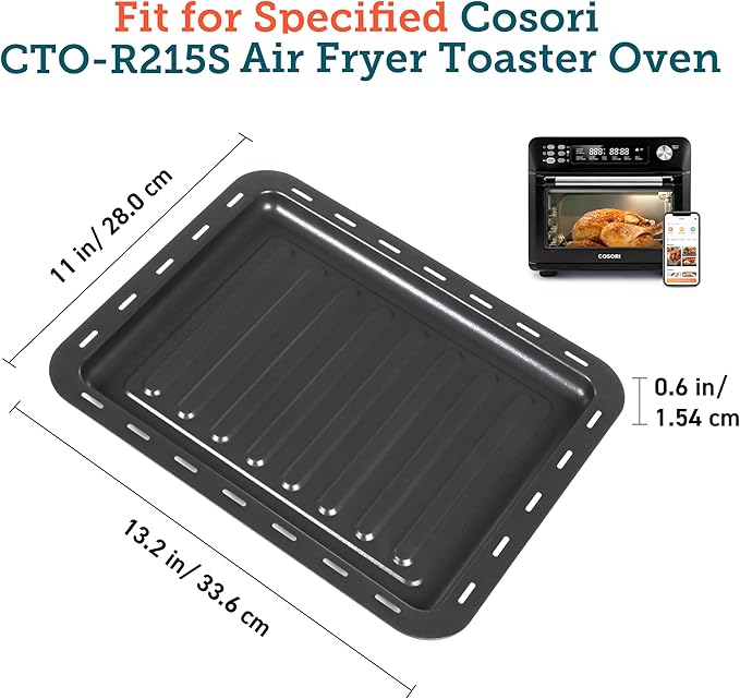 COSORI Oven Tray, Baking Sheet, Drip pan for CS100-AO & CTO-R251S, Air Fryer Toaster Oven Replacement Accessories