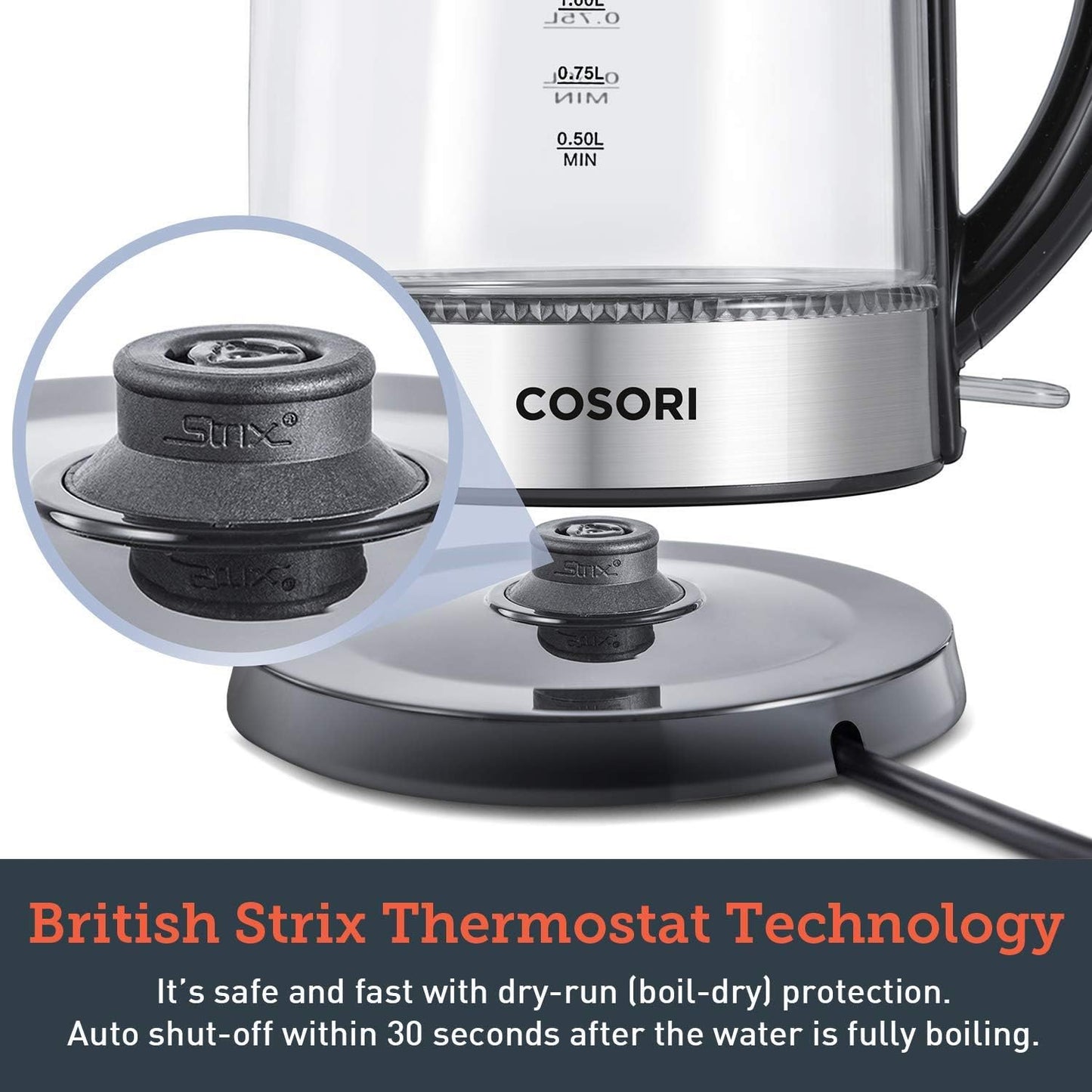 COSORI Speed-Boil Electric Tea Kettle 1.7L