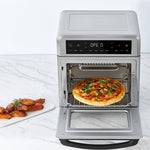 COSORI 13-Quart Air Fryer Oven with wire rack cooking pizza inside