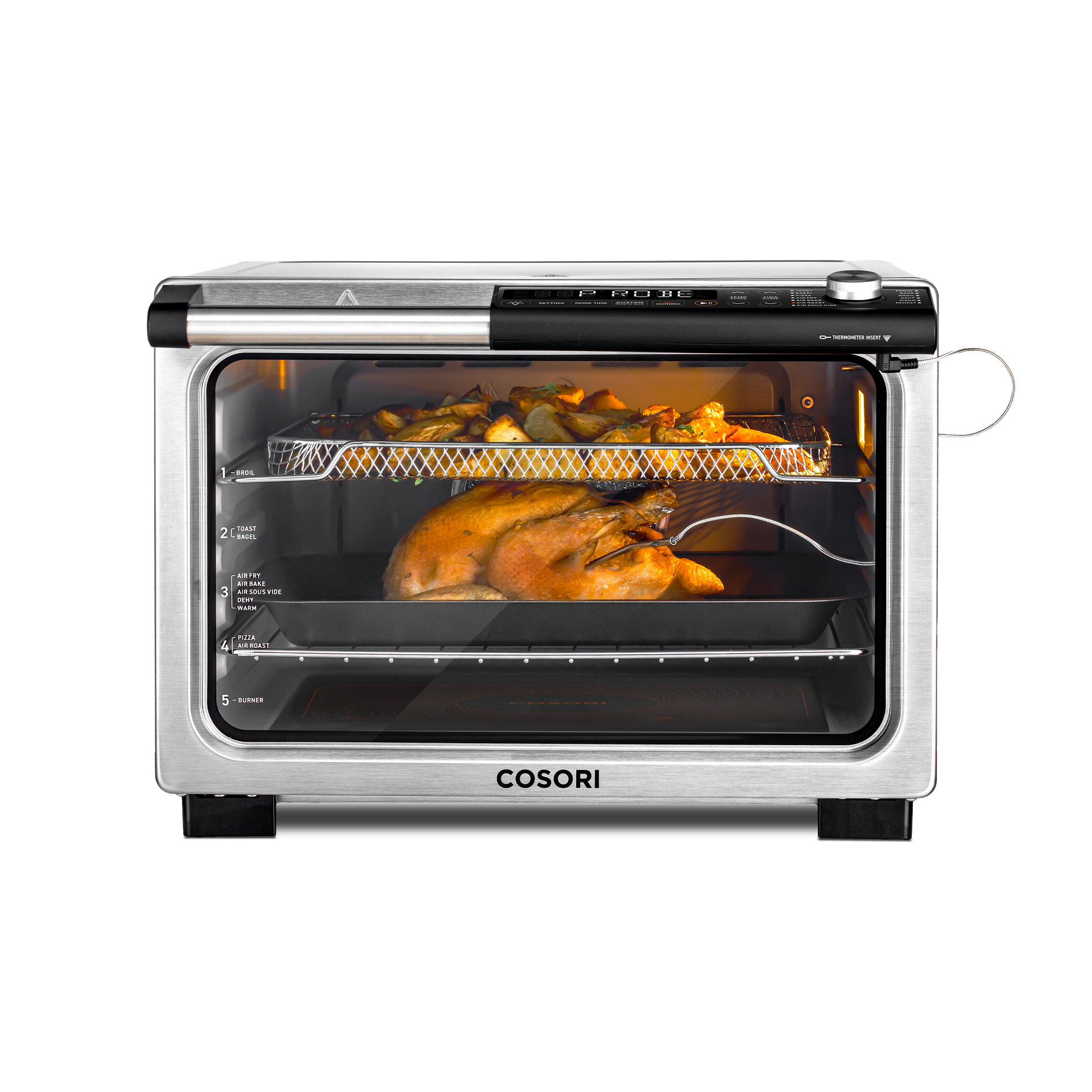 COSORI Air Fryer Toaster Oven Combo, 12-in-1 Convection Ovens Countertop,  Stainl