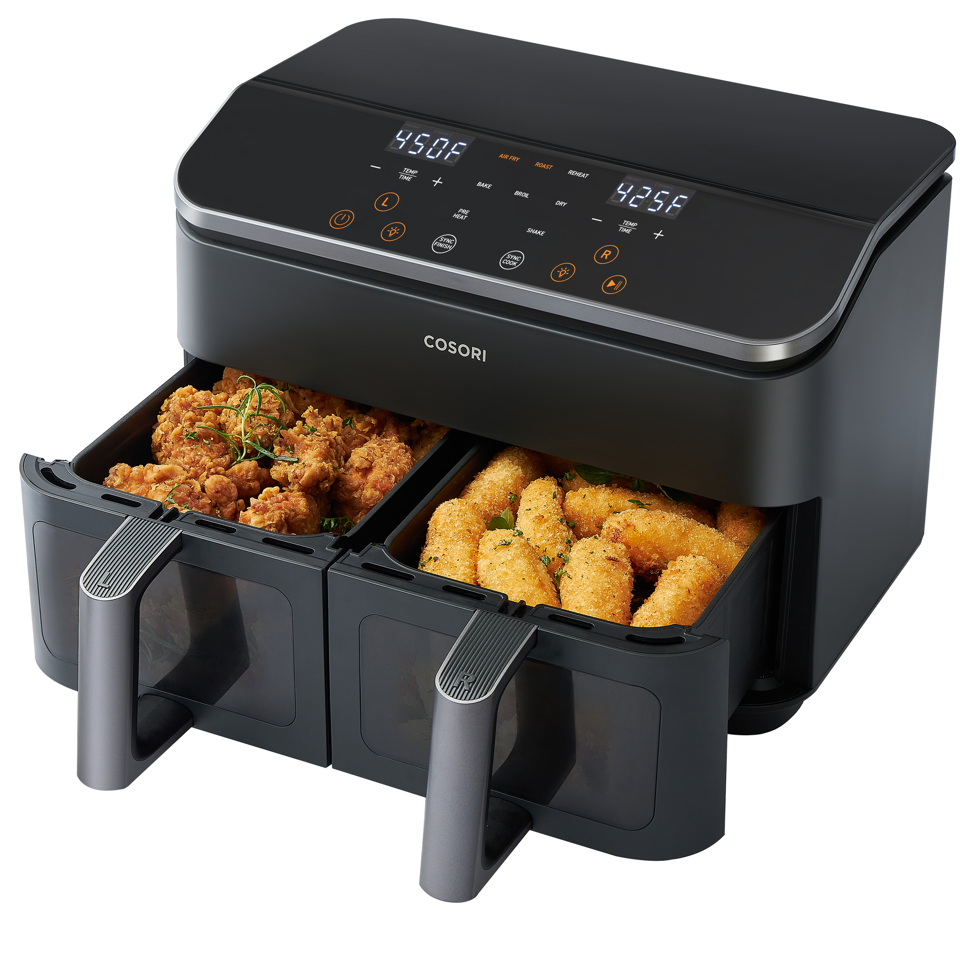 Cosori 9-Qt Dual Basket - dual basket air fryers