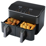 COSORI 9-quart dual basket air fryer with two cooking drawers