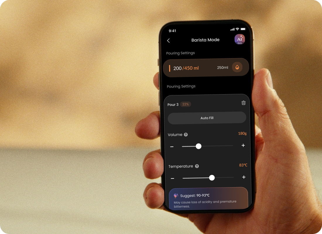 Create your recipe with custom parameter controls.