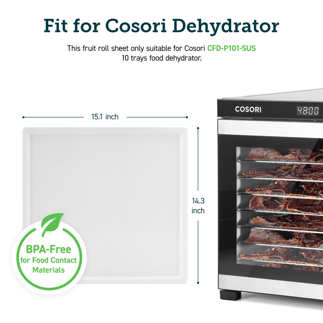 COSORI Food Dehydrator Pioneer Style CFD-N051-W & Food Dehydrator Machine  Fruit Roll Sheets CFD-FR051-WUS