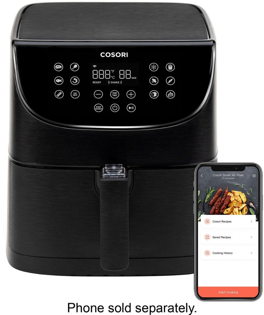 Cosori Gen 2-Premium 5.8 qt. Grey Air Fryer with Bonus Skewer Rack