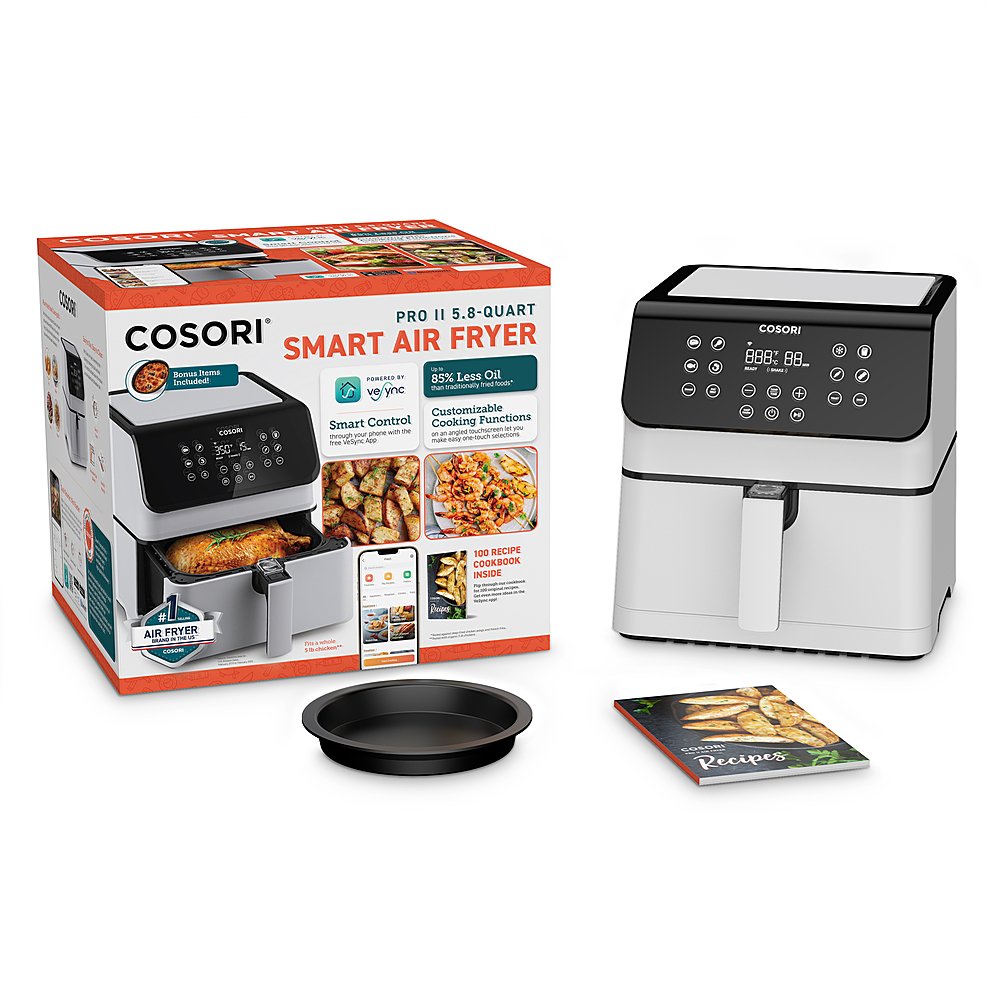 COSORI Pro II 5.8-Quart Smart Air Fryer Dark Gray KAAPAFCSSUS0088Y