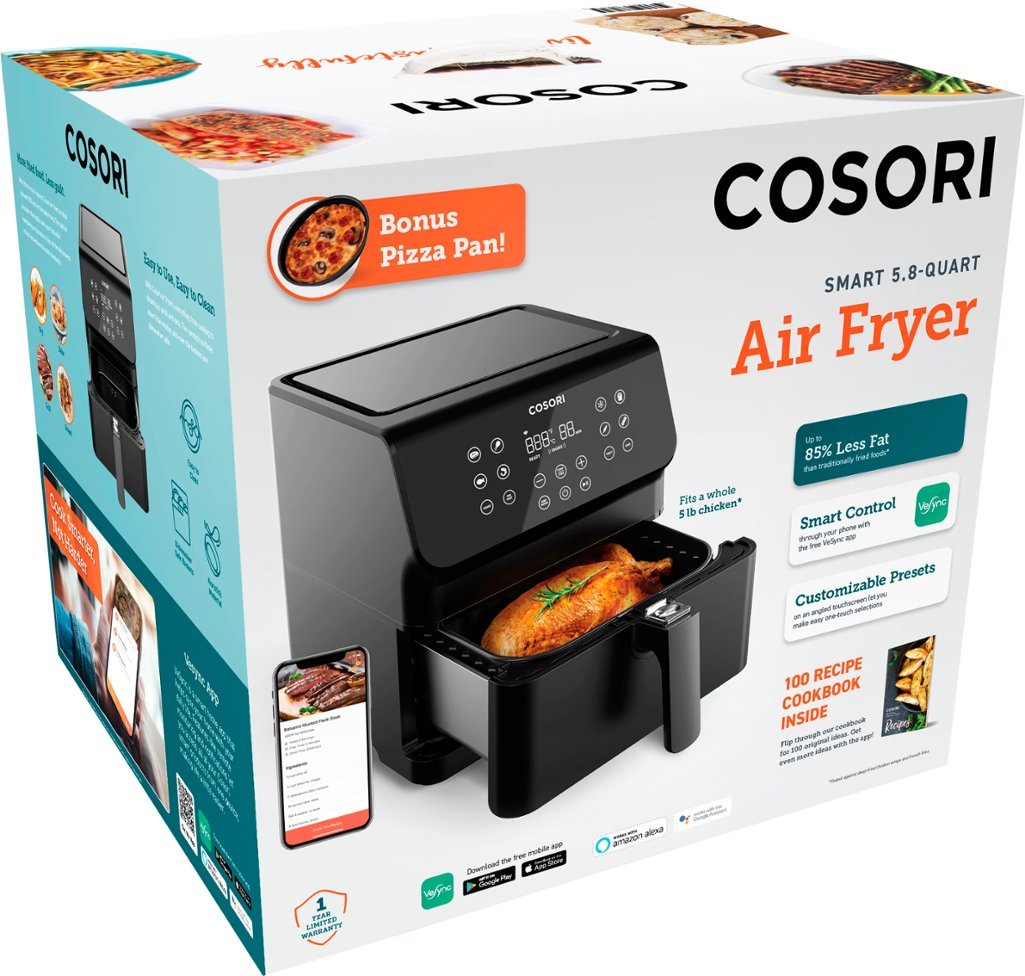 New open outlets box cosori air fryer pro ll 5.8quart NOT THE MODEL THAT WAS RECALLED