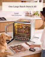 Cosori Food Dehydrator, 10 Stainless Steel Trays with 7.4 ft² Drying Space
