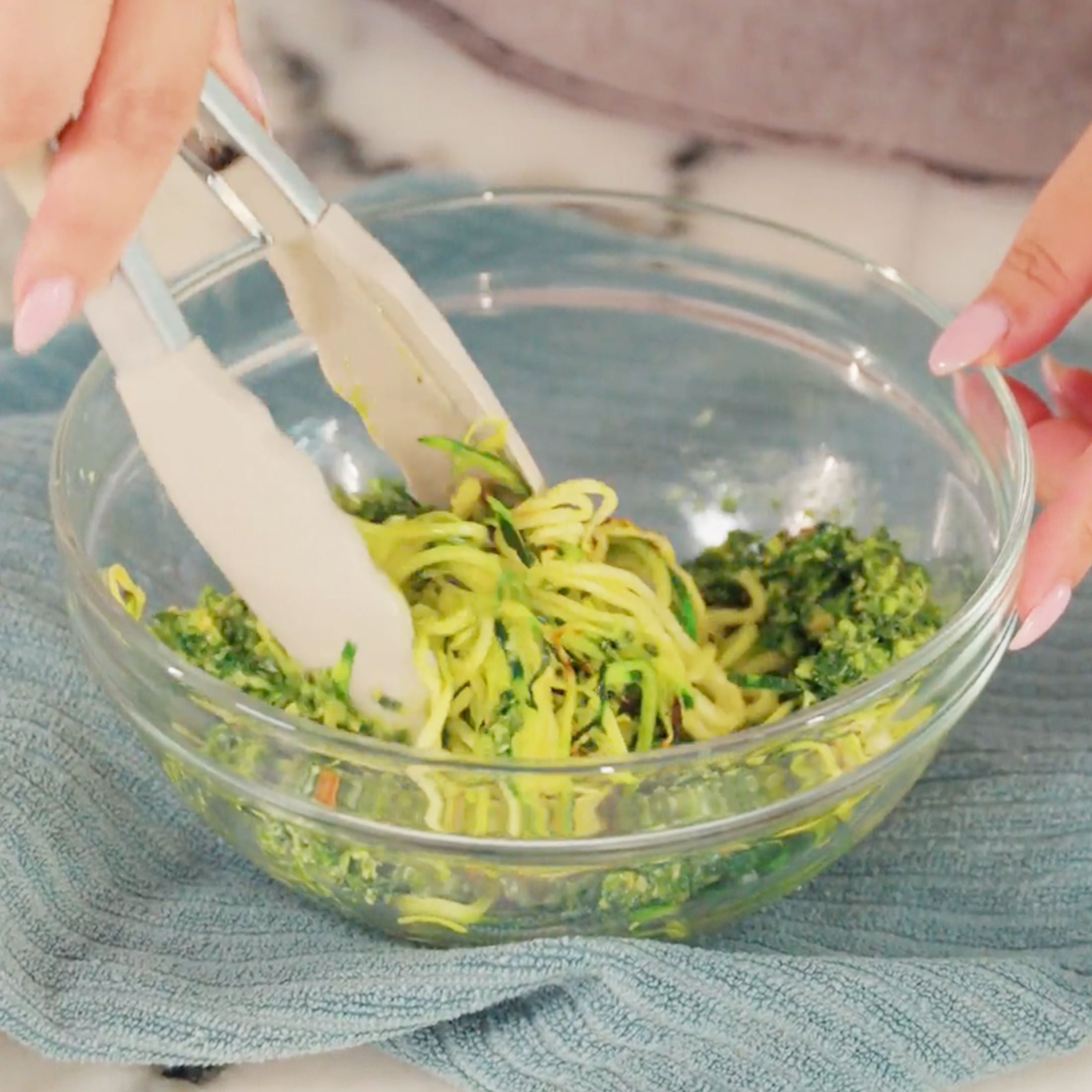 Zucchini Noodles with Kale Pesto and Garlicky Shrimp - Step 7