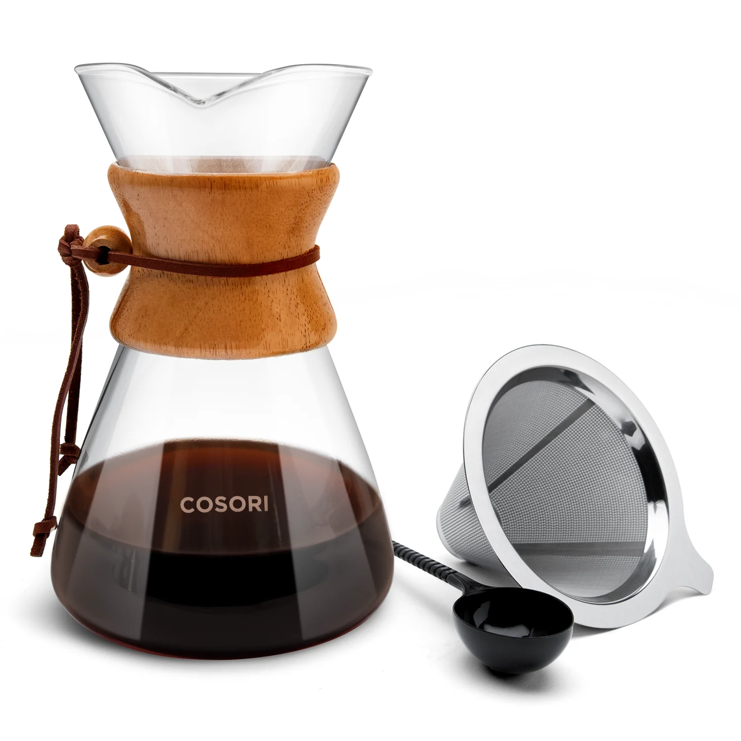 COSORI Pour Over Coffee Maker 8 Cup Glass Coffee Pot Coffee Brewer 34