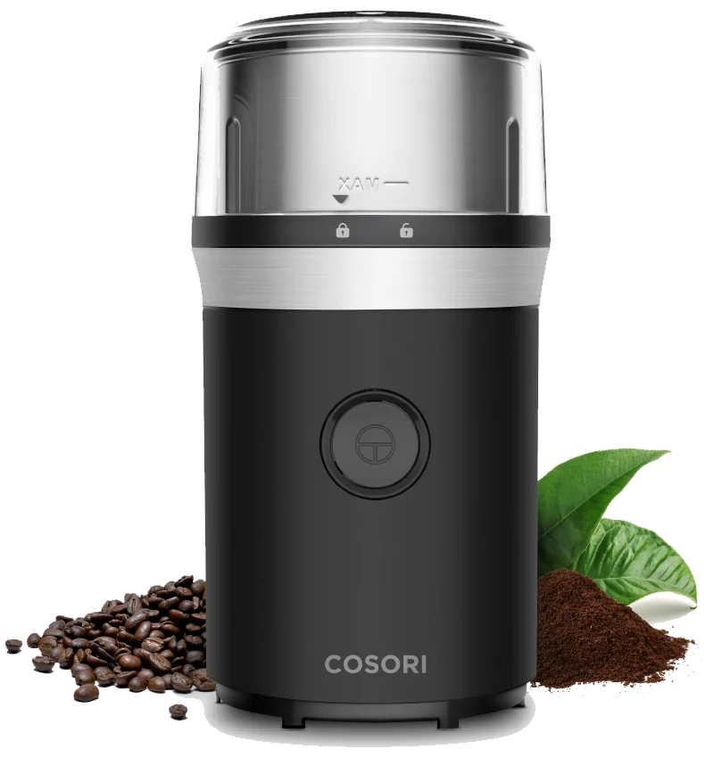 Two-in-one electric/hand coffee grinder works at home or camp