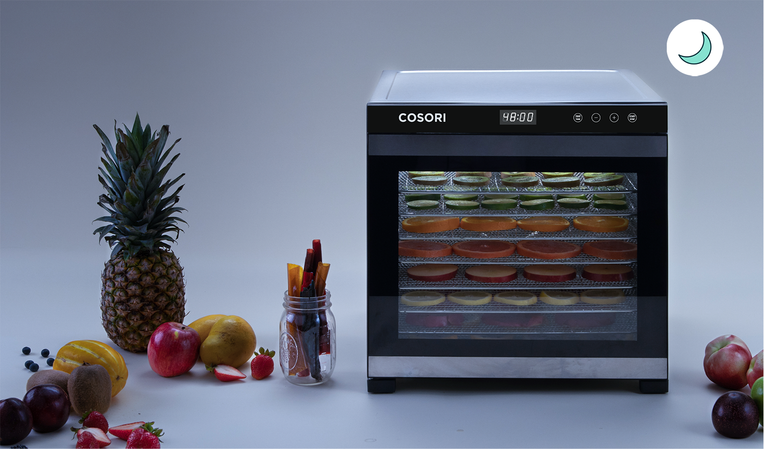 Cosori on X: Dehydrate food with peace of mind with precise