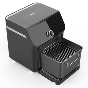7.0-Quart Smart Air Fryer Oven - 7.0-Quart Smart Air Fryer Oven - Top Angled Basket Open View