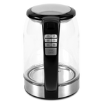 Front view of COSORI Original Digital Glass Kettle showing handle-mounted digital control panel