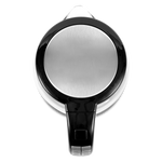 Top view of COSORI Original Digital Glass Kettle with stainless steel lid and glass body