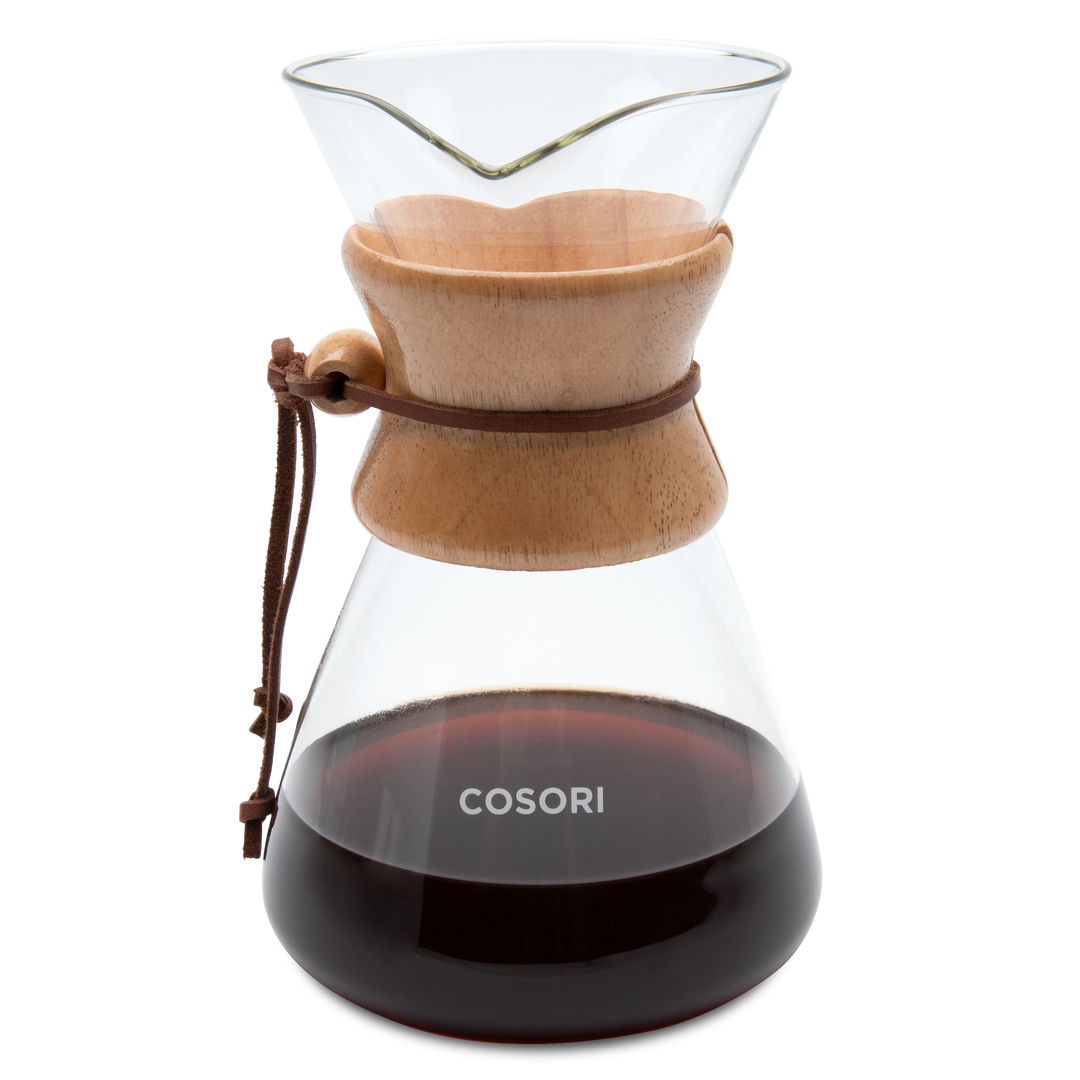 COSORI Pour Over Coffee Maker with Double Layer Stainless Steel Filter,  8-Cup, Drip Coffee Maker, Coffee Dripper Brewer, High Heat Resistant  Carafe