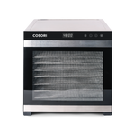 Front view of COSORI Premium Pro 10-Tray Food Dehydrator with stainless steel drying trays
