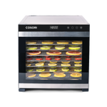 COSORI Premium Pro 10-Tray Food Dehydrator filled with assorted fruit slices during dehydration