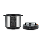 Cosori Pressure Cooker base unit shown with the lid completely removed and placed to the side