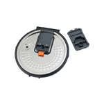 Disassembled steam vent cap components from the Cosori Rice Cooker inner lid for easy cleaning.