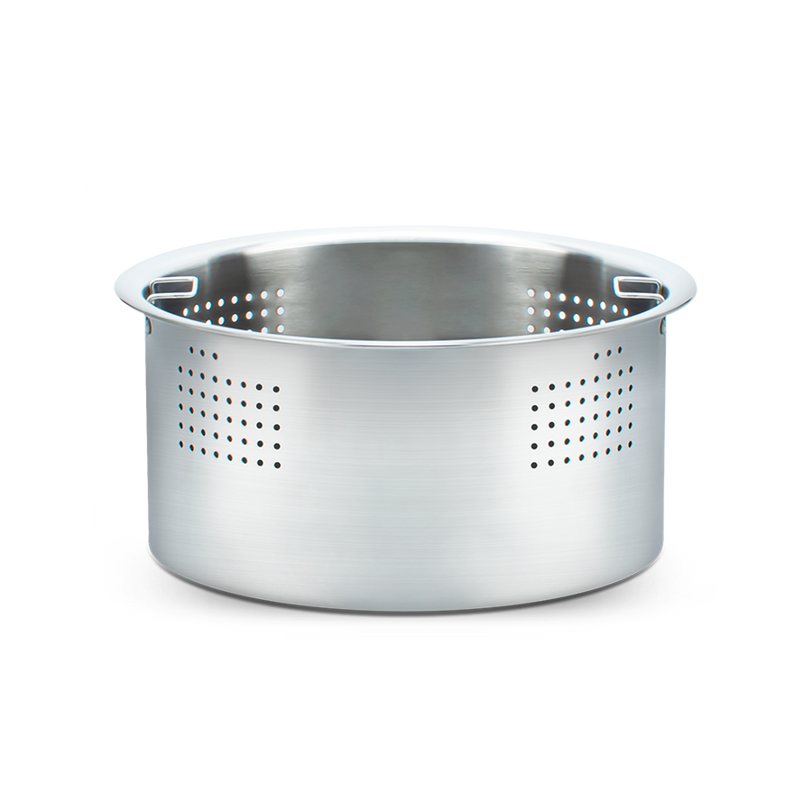 Stainless steel steam basket accessory included with the Cosori 5.0-Quart Rice Cooker