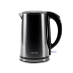 COSORI Double-Wall Stainless Steel Electric Kettle with cool-touch exterior and cordless base