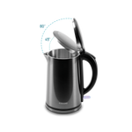 Side view of COSORI Double-Wall Stainless Steel Electric Kettle pouring hot water