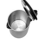 Top view of COSORI Double-Wall Stainless Steel Electric Kettle showing stainless steel interior