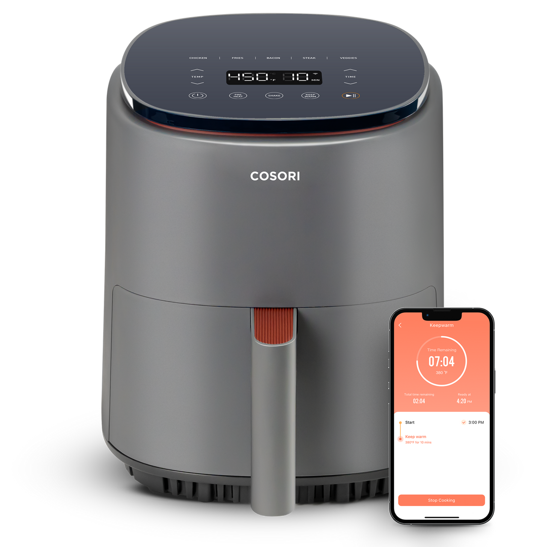 Cosori Air Fryer 4 qt 7 Cooking Functions Airfryer 150+ Recipes on Free App 97% Less Fat Freidora de Aire Dishwasher-Safe Designed for 1-3 People Lite