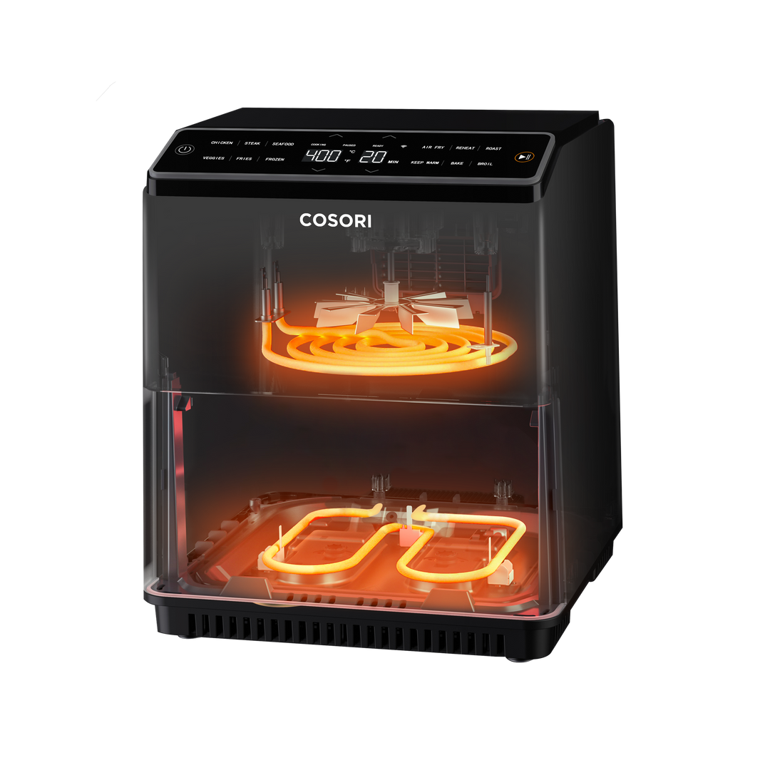 COSORI Dual Blaze 6.8-Quart Smart Air Fryer, Dual Heating Elements, Light  Gray 