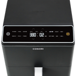 Top control panel of COSORI Dual Blaze 6.8-Quart Smart Air Fryer with digital touch display