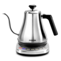 COSORI Original Electric Gooseneck Kettle in stainless steel finish with temperature control base