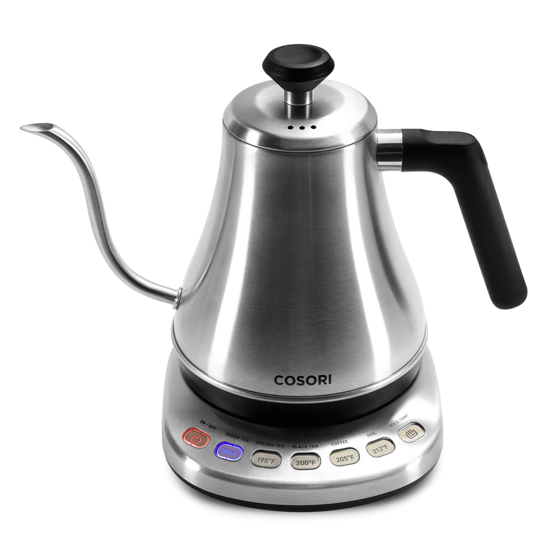 COSORI Electric Gooseneck Kettle with 5 Temperature Control Presets, Pour  Over Kettle for Coffee & Tea, Hot Water Boiler, 100% Stainless Steel Inner