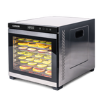 COSORI Premium Pro 10-Tray Food Dehydrator with stainless steel body and glass front door
