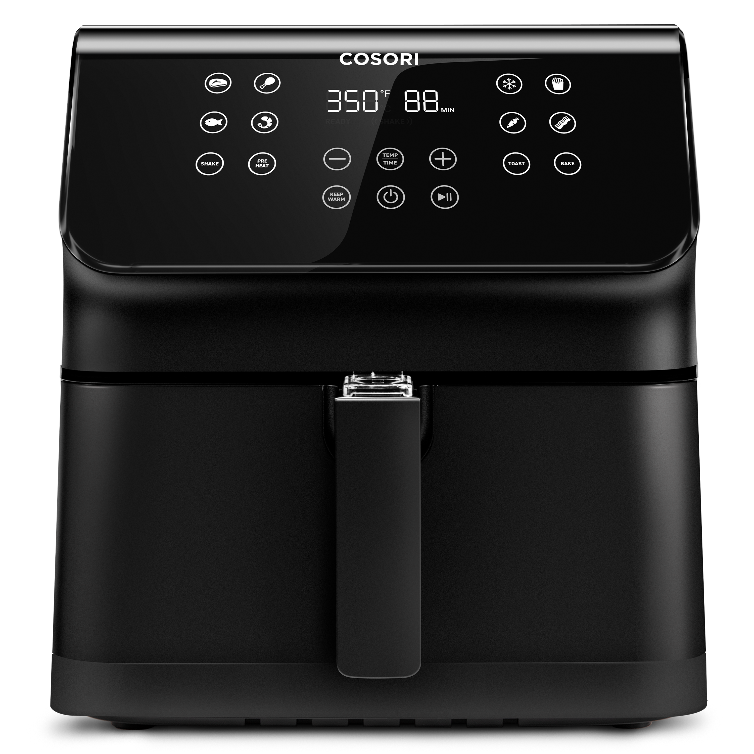 COSORI Pro II Air Fryer with digital touch control panel and front handle design