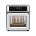 Front straight-on view of the Cosori 13-Quart Air Fryer Oven with the glass door closed and interior empty.