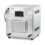 Rear view of the Cosori 13-Quart Air Fryer Oven showing the back exhaust vent housing and power cord connection