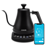 COSORI Smart Electric Gooseneck Kettle with curved gooseneck spout and cordless base