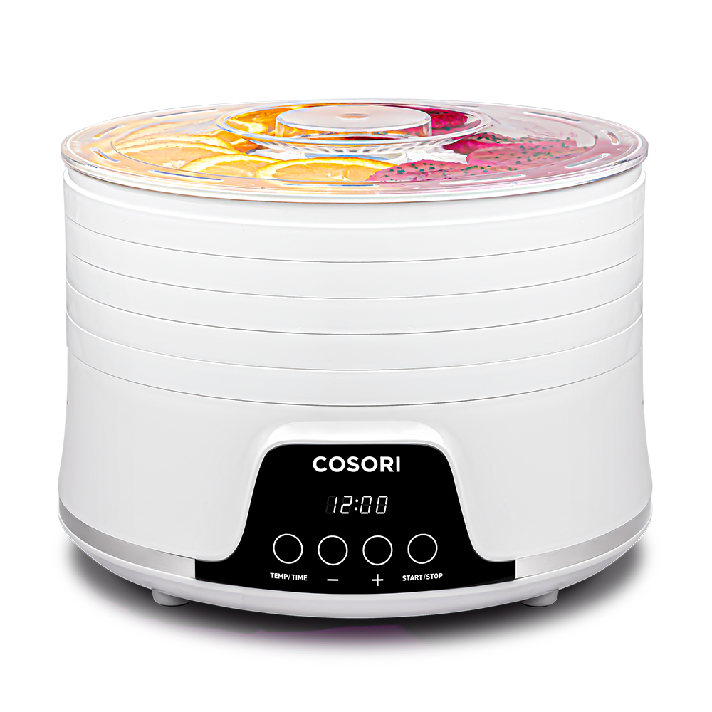 COSORI Pioneer 5-Tray Food Dehydrator with stackable trays and digital control panel
